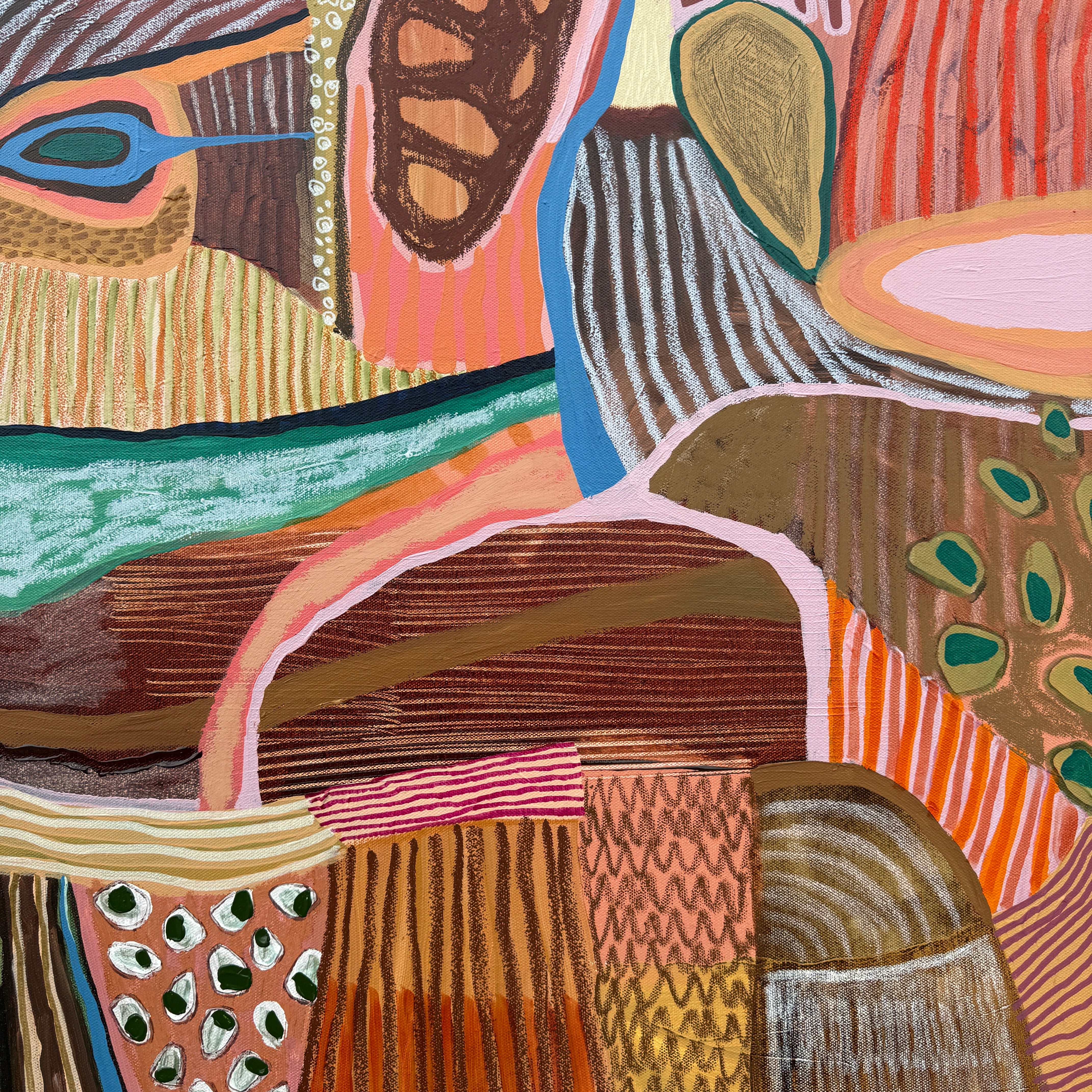 JWG Abstract artwork with a mix of colours and patterns
