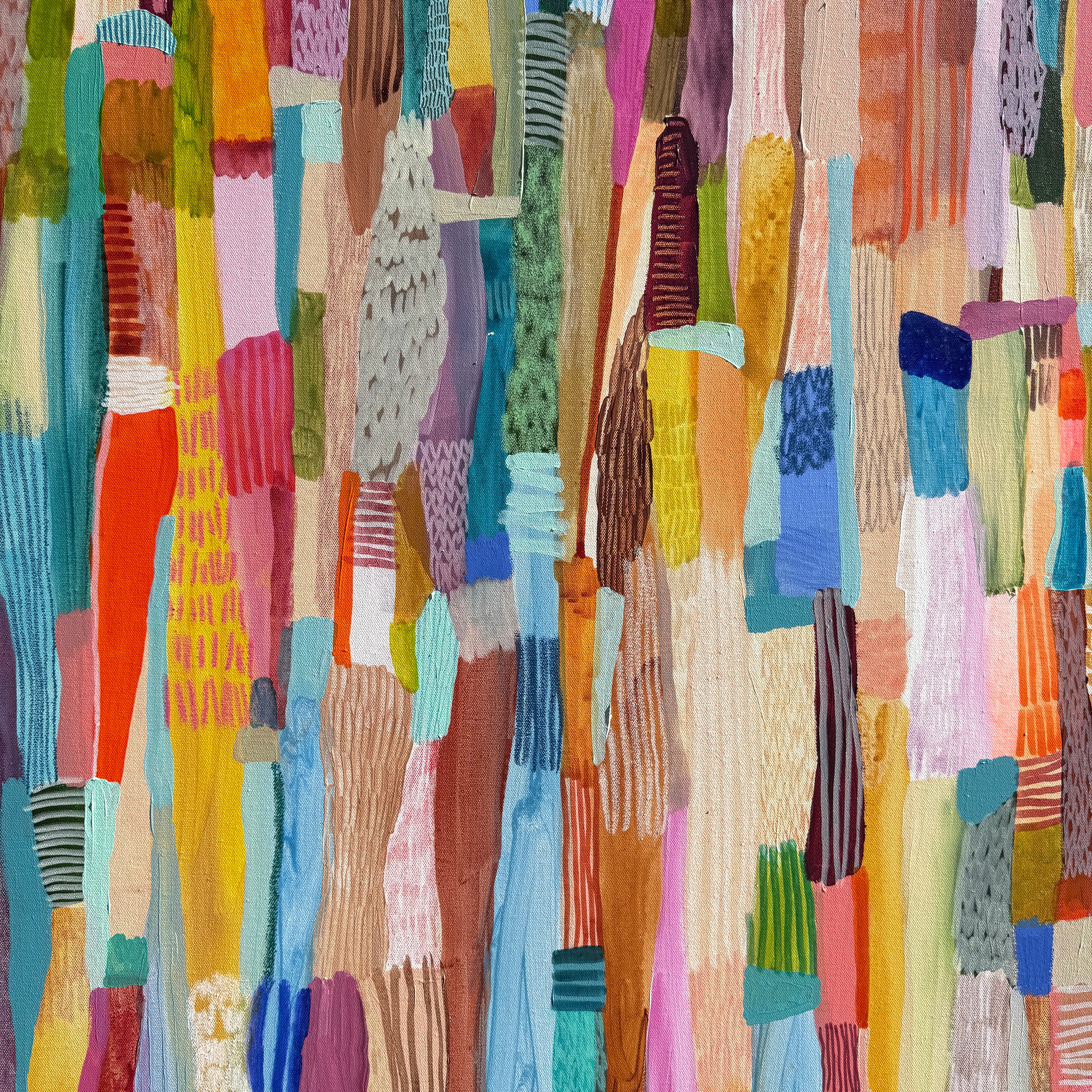 JWG Abstract artwork with multicolored geometric shapes