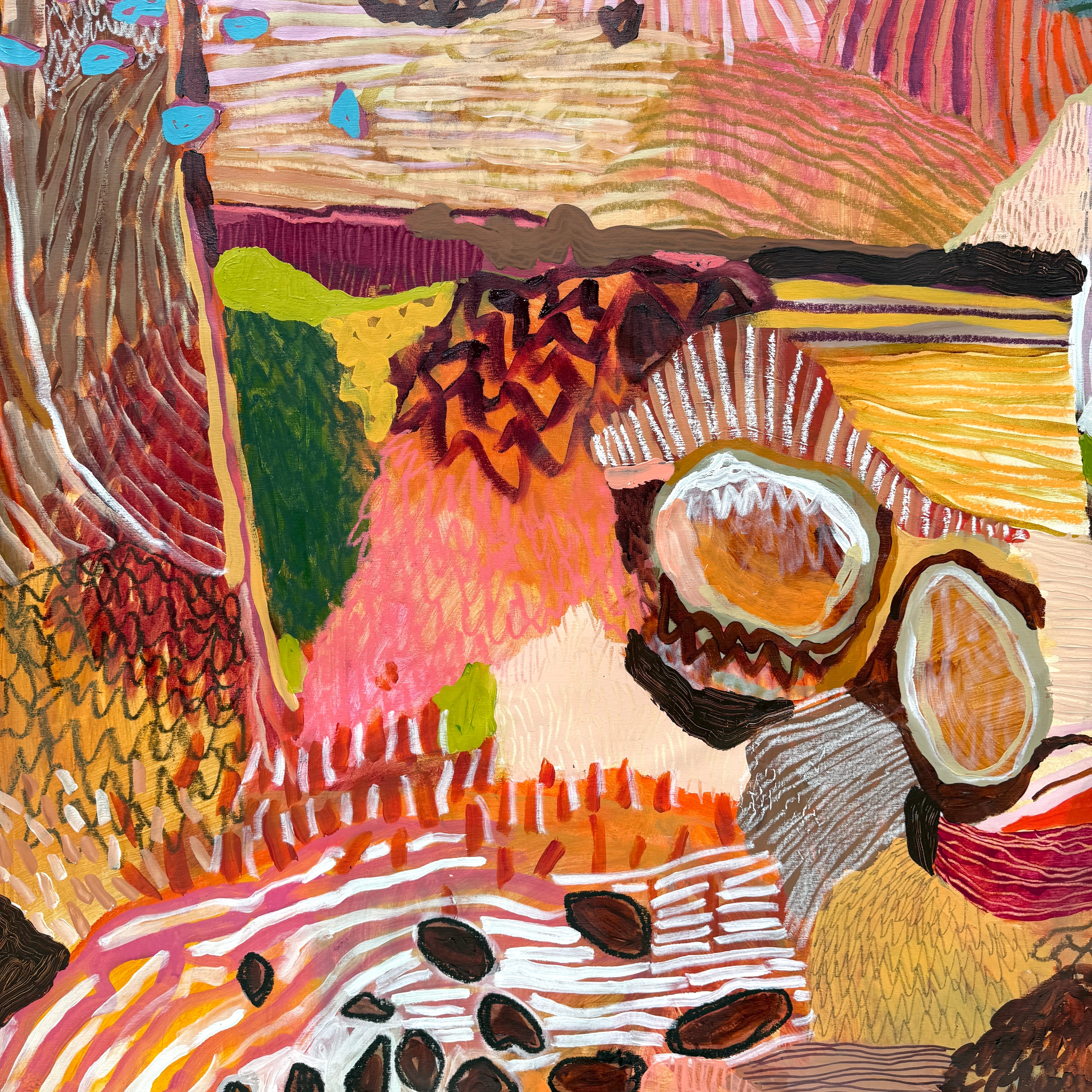 JWG Colorful abstract artwork with various textures and patterns