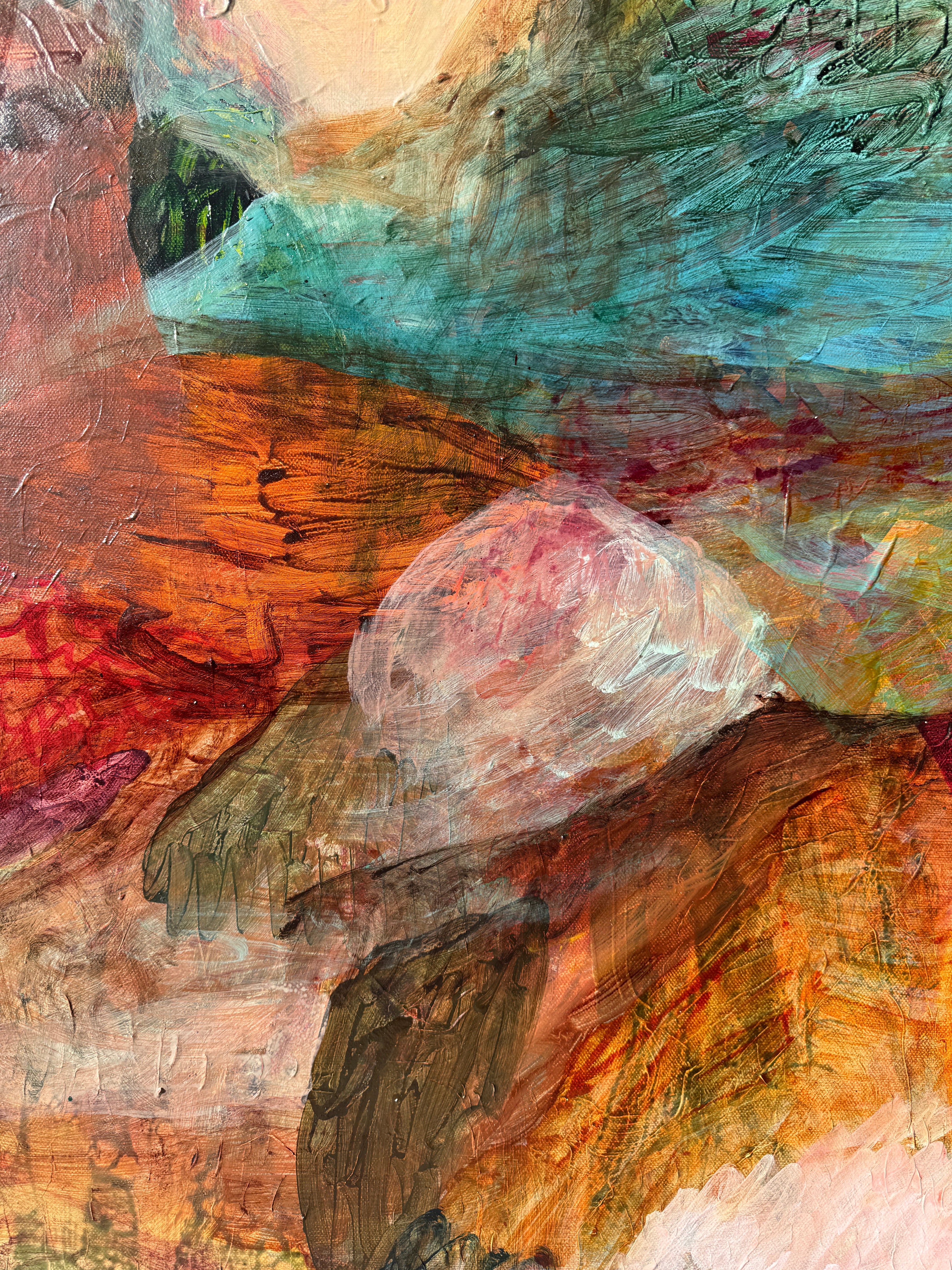 JWG Original Abstract art with a mix of colours and textures