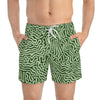 "Jungle" - Art Board Shorts - Seam thread color automatically matched to design