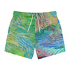 "Lemon Lime" - Art Board Shorts - Seam thread color automatically matched to design