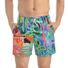 "Mojito" - Art Board Shorts - Seam thread color automatically matched to design