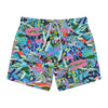 "Flora" - Art Board Shorts - Seam thread color automatically matched to design