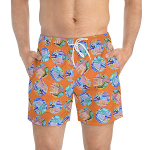 "Orange Twist" - Art Board Shorts