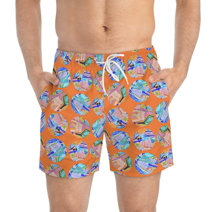 "Orange Twist" - Art Board Shorts