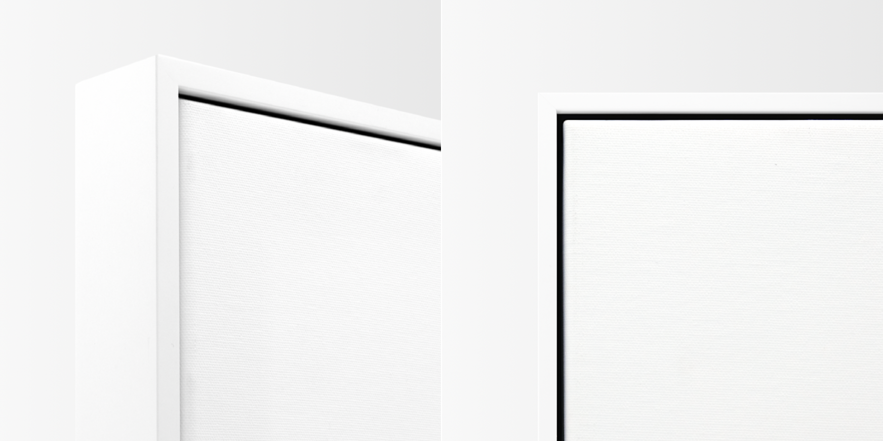 Flat White Wood Frame 