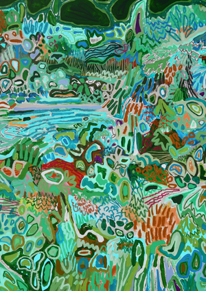 'Jungle Tracks' - Canvas Print- 2 Sizes - 3 Frames