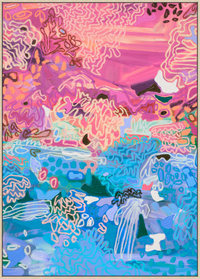 'Pink Lotus' - Canvas Print - 3 Sizes - 3 Frames