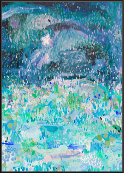 'Night Garden - Canvas Print- 3 Sizes - 3 Frames