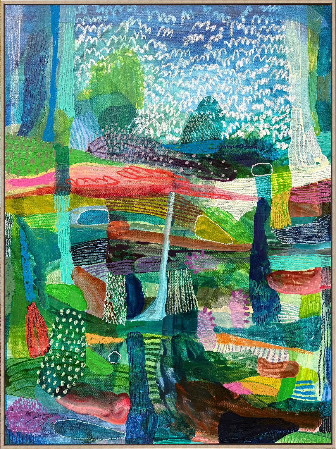 JWG Abstract artwork with vibrant colours and textures