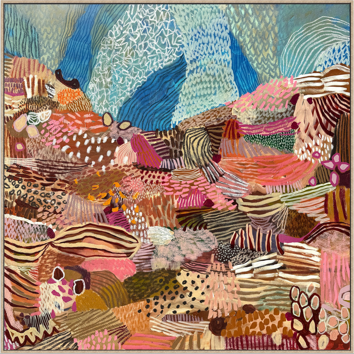 Colourful abstract artwork with various patterns and textures by Jonathan Gemmell