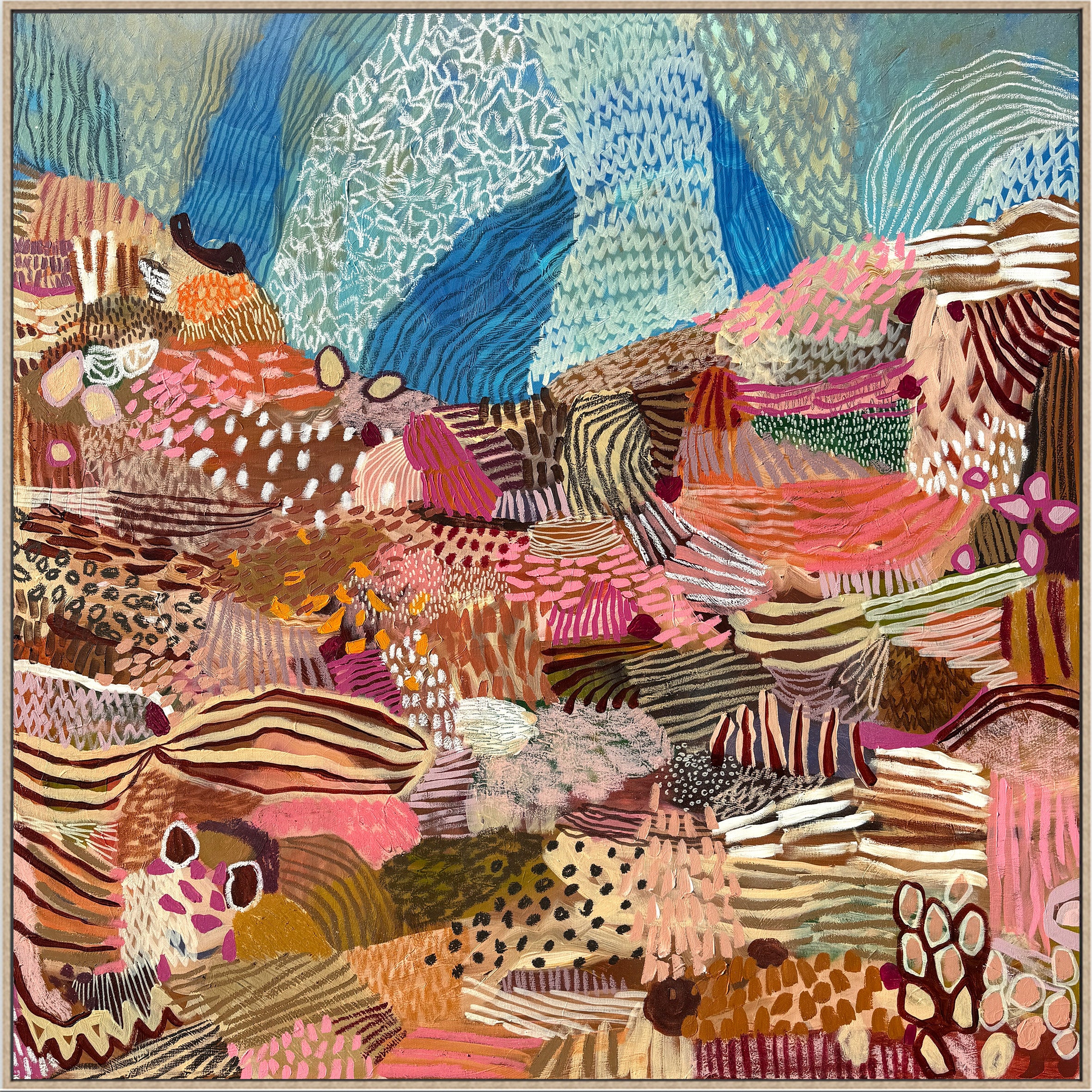 Colourful abstract artwork with various patterns and textures by Jonathan Gemmell