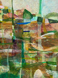 Abstract artwork with a mix of colors and textures by jwg Close up