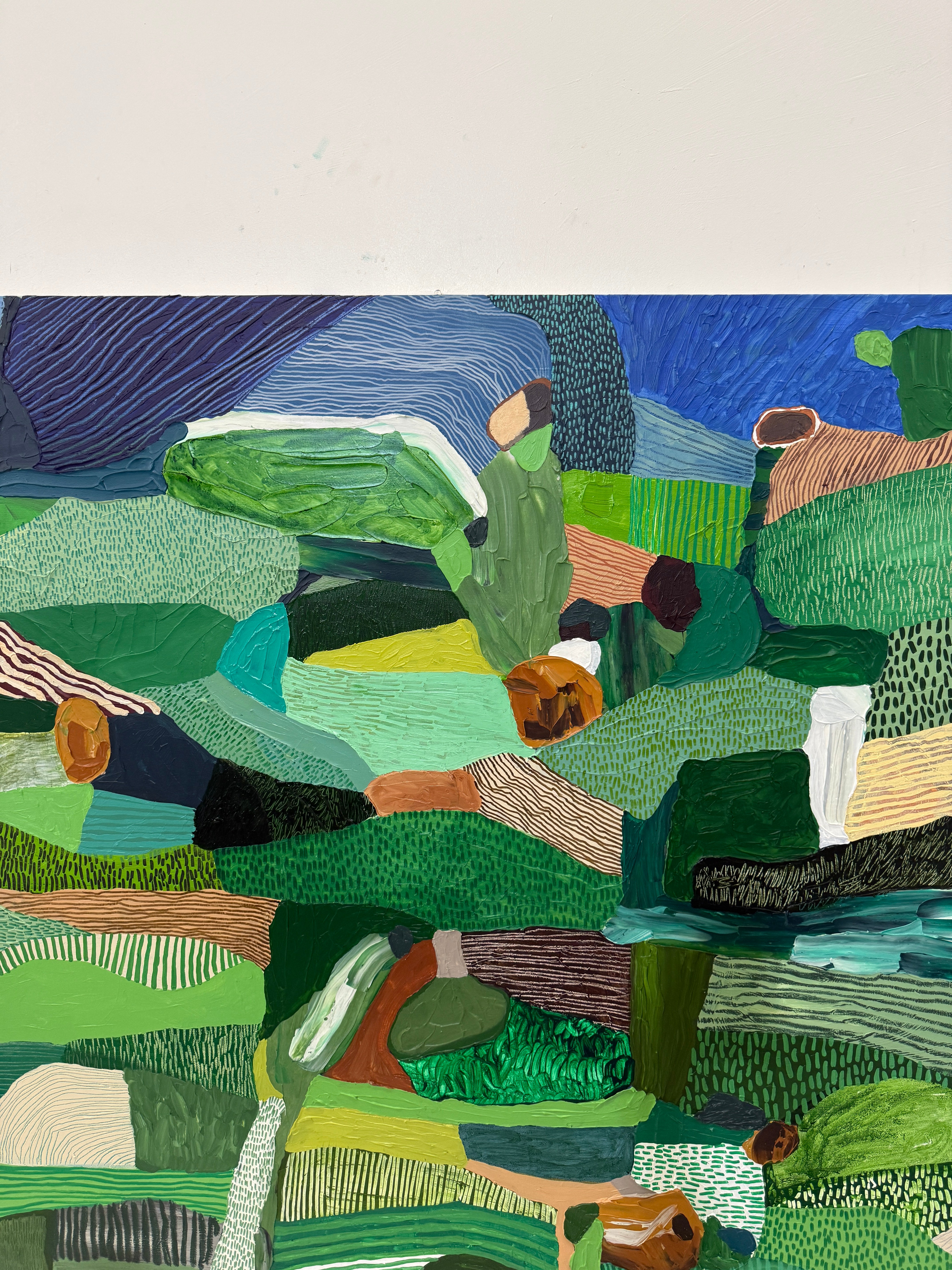 JWG Coluorful abstract artwork with various shapes and patterns