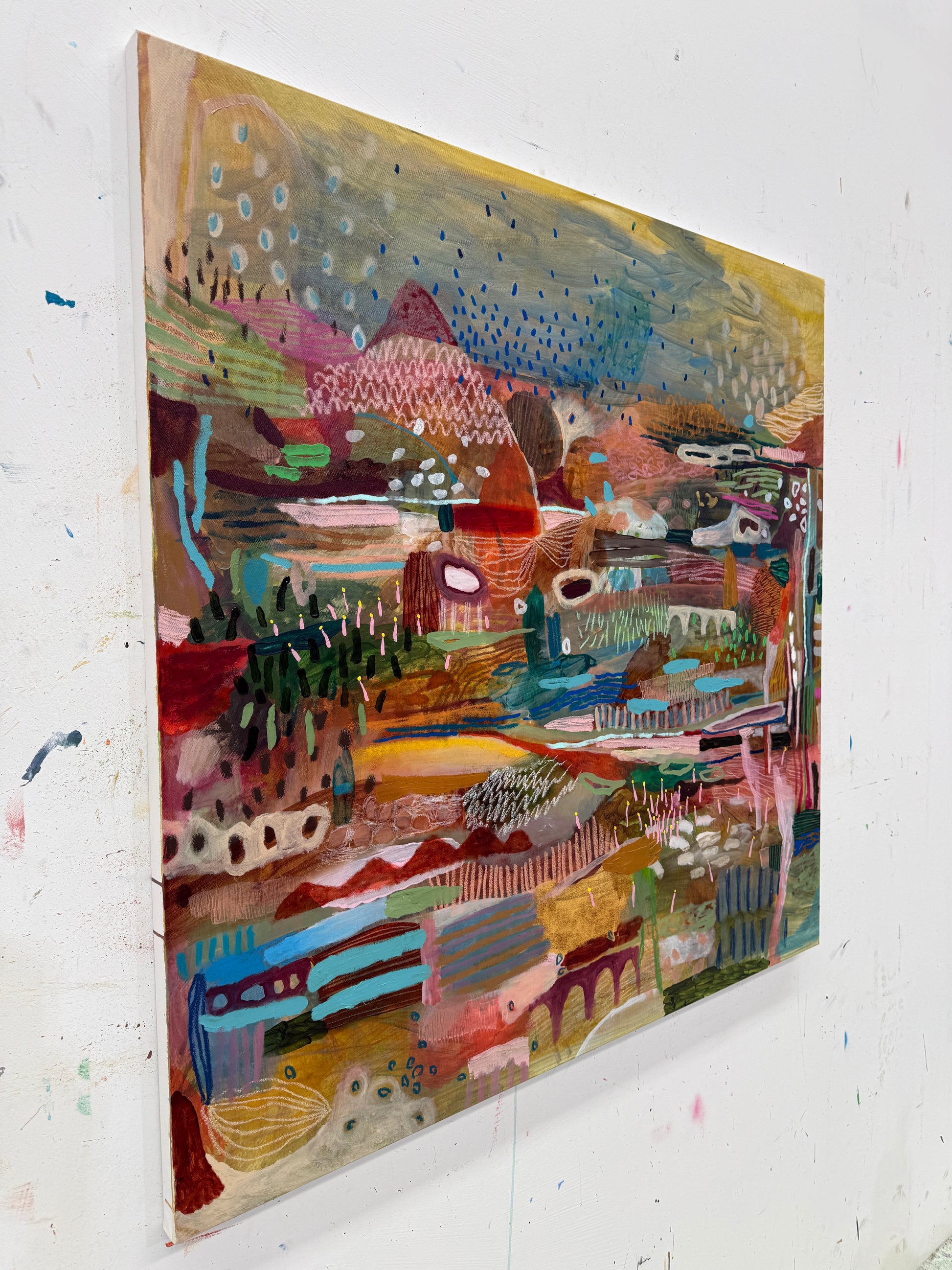 Abstract artwork on a white surface