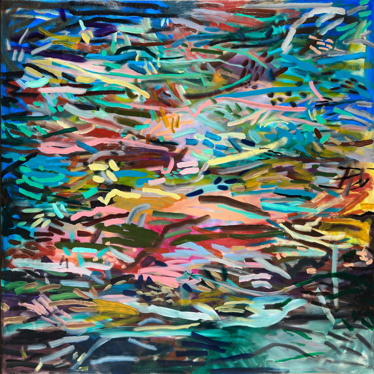 Artwork by JWG original artwork - 'Moon Glade' 200 x 200 cm